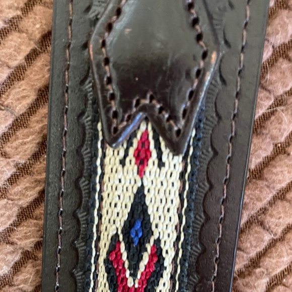 PRICe DROP! Striking Boho Faux leather western belt - Picture 4 of 11